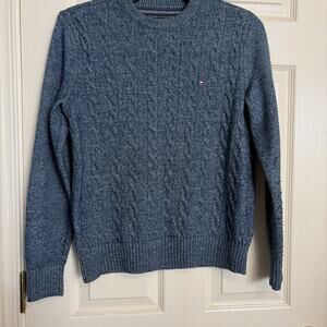 Genuine Authentic Tommy Hilfiger Cable Knit Sweater Men’s Size SP Blue